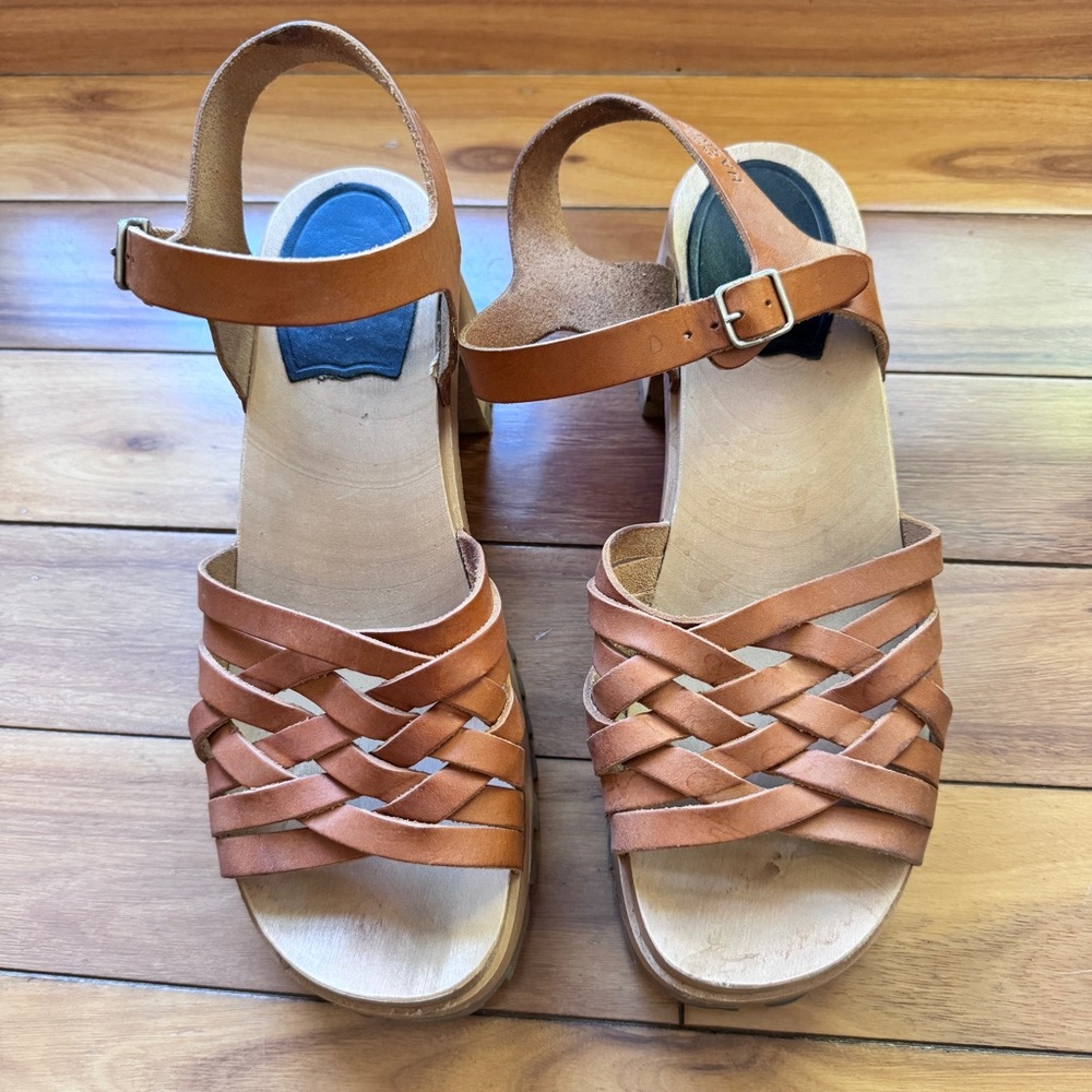 Swedish Hasbeens Rutan Heeled Sandals